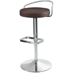Höffner Barhocker mit Rückenbügel Leder MyDivo ¦ braun ¦ Maße (cm): B: 44 T: 46.0