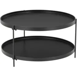Höffner Couchtisch  Asinara ¦ schwarz ¦ Maße (cm): H: 46  Ø: 84
