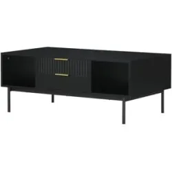 Höffner Couchtisch  Nanno ¦ schwarz ¦ Maße (cm): B: 55 H: 39,5