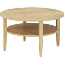 Höffner Couchtisch  Heka ¦ holzfarben ¦ Maße (cm): H: 47  Ø: 80