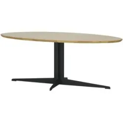 Höffner Ovaler Couchtisch Eichetischplatte Vulcano ¦ holzfarben ¦ Maße (cm): B: 60 H: 45