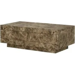 Höffner Couchtisch  Ortyga ¦ braun ¦ Maße (cm): B: 60 H: 38