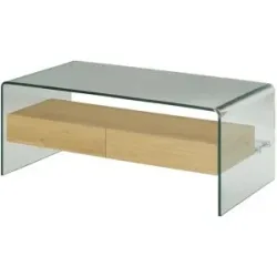 Höffner Couchtisch  Tessera ¦ transparent/klar ¦ Maße (cm): B: 55 H: 42