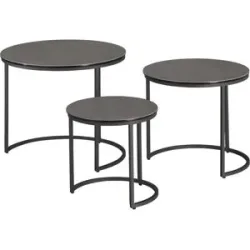 Höffner Couchtisch 3er-Set  Dakil ¦ grau