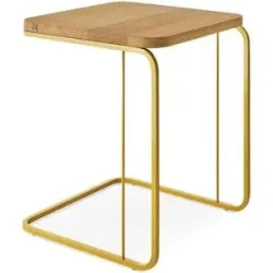 Höffner Couchtisch   ¦ gold ¦ Maße (cm): B: 34 H: 40