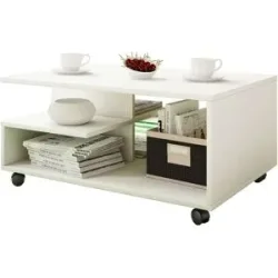 Höffner Couchtisch  Stango ¦ weiß ¦ Maße (cm): B: 50 H: 41