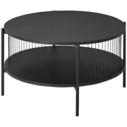 Höffner Couchtisch  Antioco ¦ schwarz ¦ Maße (cm): H: 45  Ø: 80