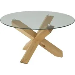 Höffner Couchtisch  Figo ¦ holzfarben ¦ Maße (cm): H: 42  Ø: 80