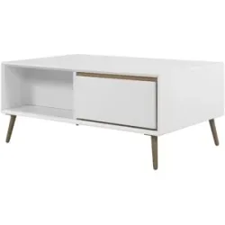 Höffner Couchtisch  Arluno ¦ weiß ¦ Maße (cm): B: 55 H: 40