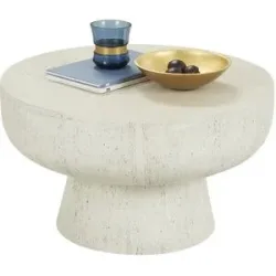 Höffner Couchtisch  Travertino ¦ grau ¦ Maße (cm): H: 40,5  Ø: 70.5