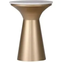 Höffner Beistelltisch  Shine ¦ gold ¦ Maße (cm): H: 56  Ø: 41