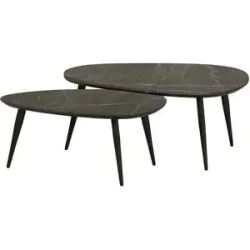 uno Couchtisch 2er Set XL Dortmund ¦ grau ¦ Maße (cm): B: 75 H: 45