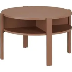 Höffner Couchtisch  Corno ¦ rot ¦ Maße (cm): H: 45,5  Ø: 74.4