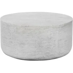 Höffner Couchtisch  Travertino ¦ grau ¦ Maße (cm): H: 40  Ø: 80