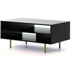 Höffner Couchtisch  Bianco ¦ schwarz ¦ Maße (cm): B: 100 H: 45