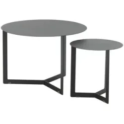 Love it Couchtisch 2er-Set  Palmaria ¦ schwarz ¦ Maße (cm): H: 45  Ø: 65