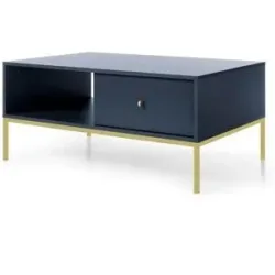 Höffner Couchtisch  Molly ¦ blau ¦ Maße (cm): B: 103,5 H: 46,2