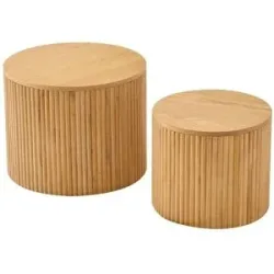Höffner Couchtisch 2er Set   ¦ holzfarben ¦ Maße (cm): B: 50 H: 38,5