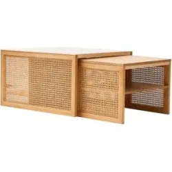 Höffner Couchtisch 2er Set   ¦ holzfarben ¦ Maße (cm): B: 60 H: 40