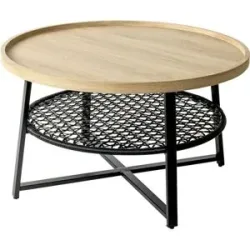 Höffner Couchtisch  Haiger ¦ holzfarben ¦ Maße (cm): H: 45  Ø: 75