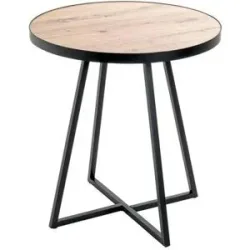 Höffner Beistelltisch   ¦ holzfarben ¦ Maße (cm): H: 52  Ø: 48
