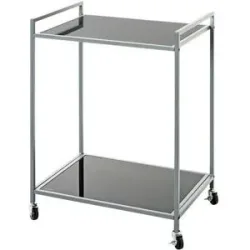 Höffner Beistelltisch   ¦ grau ¦ Maße (cm): B: 50 H: 69