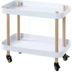Höffner Beistelltisch   ¦ weiß ¦ Maße (cm): B: 50 H: 47