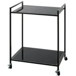 Höffner Beistelltisch   ¦ schwarz ¦ Maße (cm): B: 50 H: 69