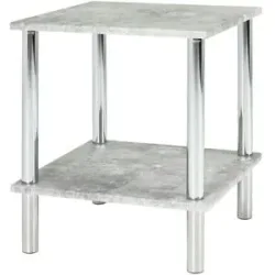 Höffner Beistelltisch   ¦ grau ¦ Maße (cm): B: 39 H: 47