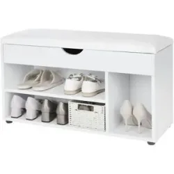 Höffner Schuhbank  Custos ¦ weiß ¦ Maße (cm): B: 80 H: 44