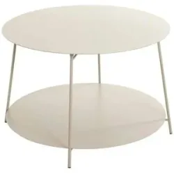 Höffner Beistelltisch   ¦ grau ¦ Maße (cm): H: 40  Ø: 65