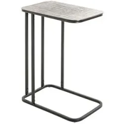 Höffner Beistelltisch   ¦ silber ¦ Maße (cm): B: 46 H: 62