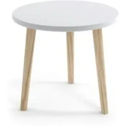 Höffner Beistelltisch   ¦ weiß ¦ Maße (cm): B: 67 H: 49