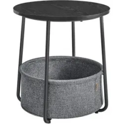 Höffner Beistelltisch  Lilea ¦ schwarz ¦ Maße (cm): H: 50  Ø: 45
