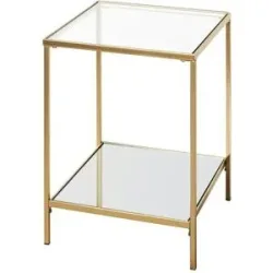Höffner Beistelltisch   ¦ gold ¦ Maße (cm): B: 39 H: 55
