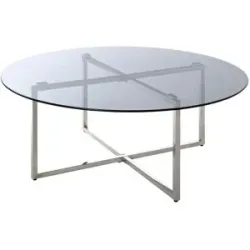 Höffner Couchtisch   ¦ transparent/klar ¦ Maße (cm): H: 40  Ø: 100