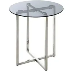 Höffner Beistelltisch   ¦ transparent/klar ¦ Maße (cm): H: 55  Ø: 50