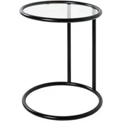 Höffner Beistelltisch   ¦ schwarz ¦ Maße (cm): H: 55  Ø: 45