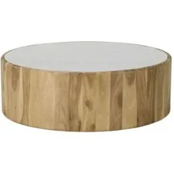 Höffner Couchtisch  Nevio I ¦ holzfarben ¦ Maße (cm): H: 25  Ø: 75