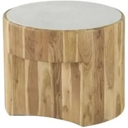 Höffner Couchtisch  Nevio II ¦ holzfarben ¦ Maße (cm): H: 40  Ø: 50