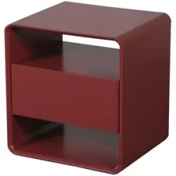 Höffner Nachtkommode  Damian ¦ rot ¦ Maße (cm): B: 48 H: 51 T: 40.0