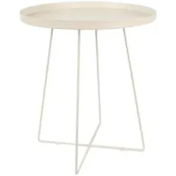 Höffner Beistelltisch  Valentino ¦ beige ¦ Maße (cm): H: 51  Ø: 45