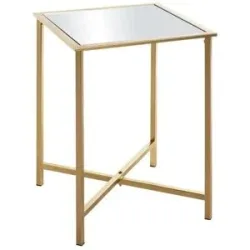 Höffner Beistelltisch   ¦ gold ¦ Maße (cm): B: 39 H: 53