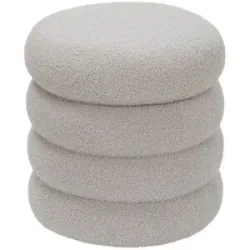 Höffner Polsterhocker  Teddy ¦ grau ¦ Maße (cm): B: 41 H: 42 T: 41.0