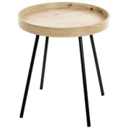 Höffner Beistelltisch  Hanau ¦ holzfarben ¦ Maße (cm): H: 45  Ø: 40