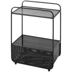 Höffner Beistelltisch  Hanau ¦ schwarz ¦ Maße (cm): B: 41 H: 58 T: 25.0