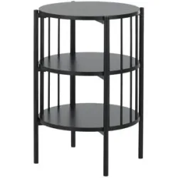 Höffner Beistelltisch  Hella ¦ schwarz ¦ Maße (cm): B: 43,8 H: 60 T: 43.8