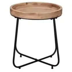 Höffner Beistelltisch  Jette ¦ holzfarben ¦ Maße (cm): H: 52  Ø: 48
