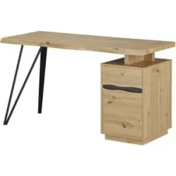 Höffner Büroschreibtisch  Yser ¦ holzfarben ¦ Maße (cm): B: 140 H: 76 T: 60.0