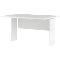 Höffner Schreibtischplatte mit Sichtblende und Paneel  Success ¦ weiß ¦ Maße (cm): B: